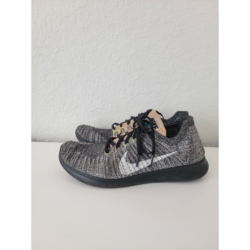 Nike Free RN Flyknit Mens Size 11 US Gray Multi Sneaker Running Shoes 831069-004 - Picture 6 of 9